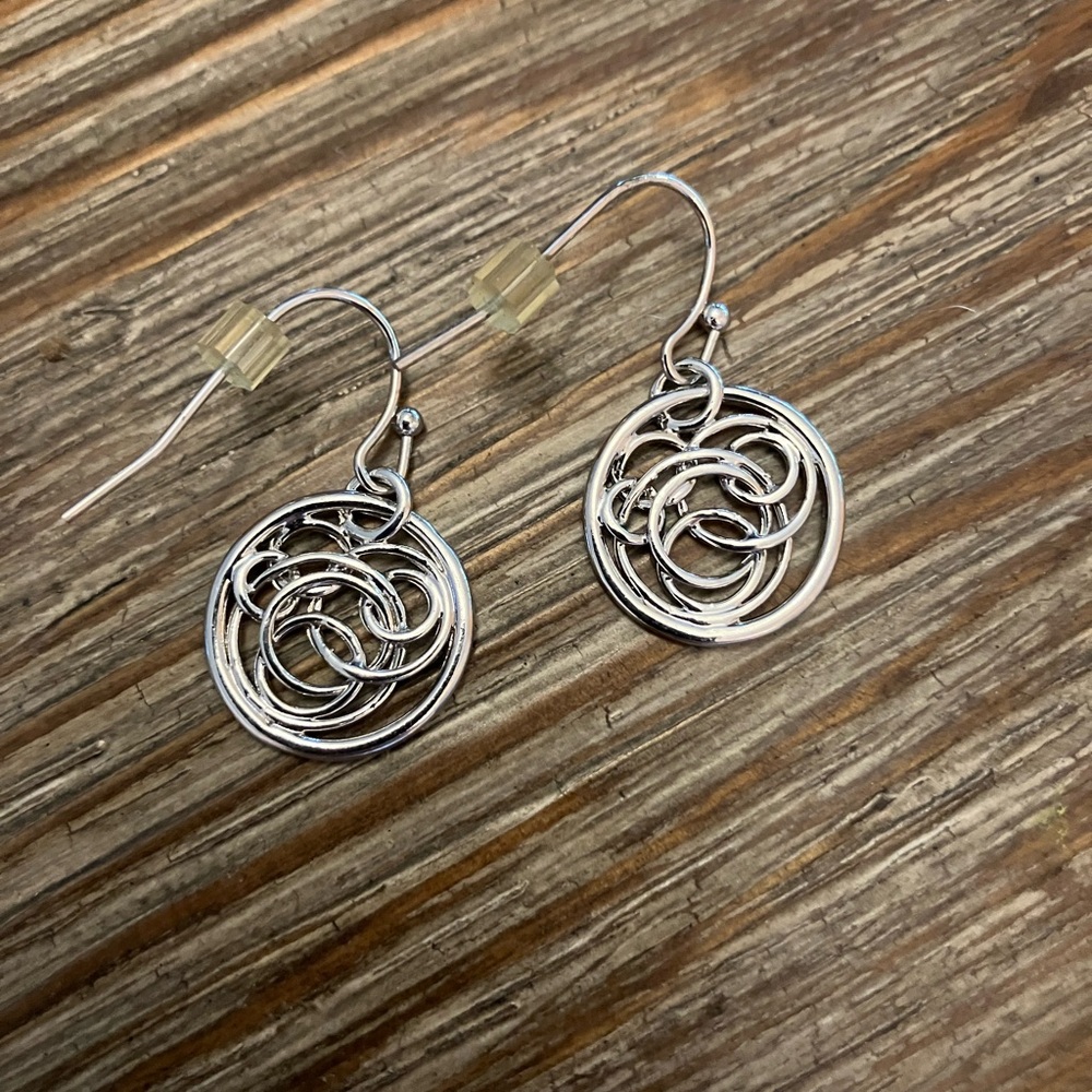Elegant Silver Swirl Earrings